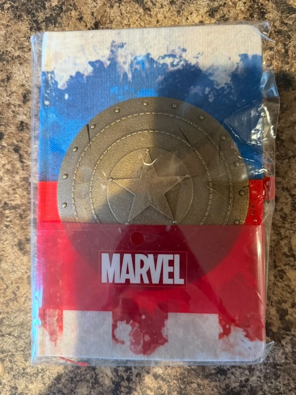 $10 Marvel Blue Red Hardcover Journal with Bronze Star Medallion $10 WHEN BUNDLE